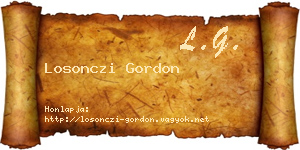 Losonczi Gordon névjegykártya